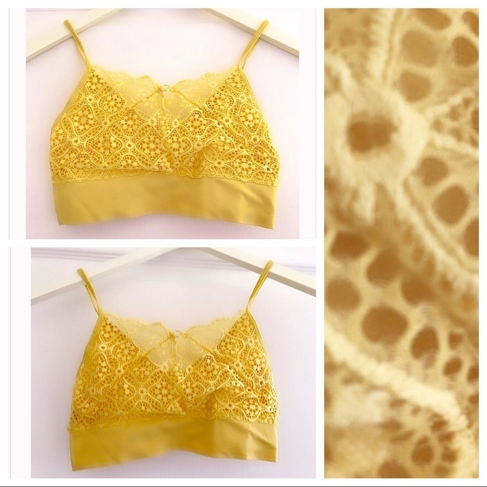 bralette yellow eyelet small